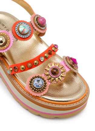 Detail View - Click To Enlarge - KURT GEIGER SHOES - Octavia Slingback Leather Slides
