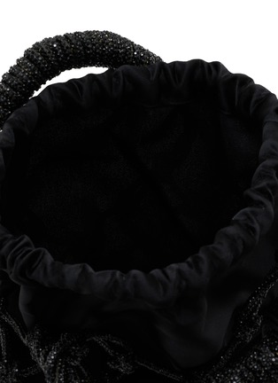 Detail View - Click To Enlarge - KURT GEIGER - Small Macrame Crystal Drawstring Bag