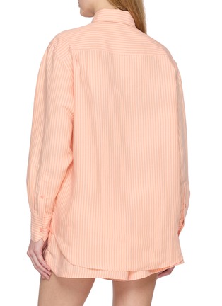 Back View - Click To Enlarge - LACOSTE SPORT - Striped Linen Shirt