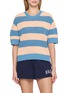 LACOSTE SPORT Striped Cotton Knit Sweater