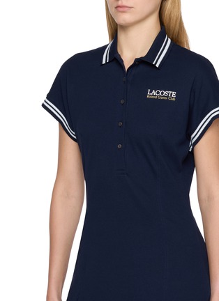  - LACOSTE SPORT - X Roland Garros Logo Embroidered Contrast Trim Polo Collar Dress