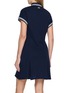 Back View - Click To Enlarge - LACOSTE SPORT - X Roland Garros Logo Embroidered Contrast Trim Polo Collar Dress