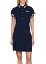 LACOSTE SPORT X Roland Garros Logo Embroidered Contrast Trim Polo Collar Dress