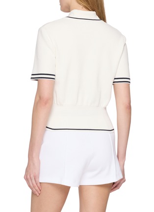 Back View - Click To Enlarge - LACOSTE SPORT - Contrast Trim Short Sleeve Cotton Polo Shirt