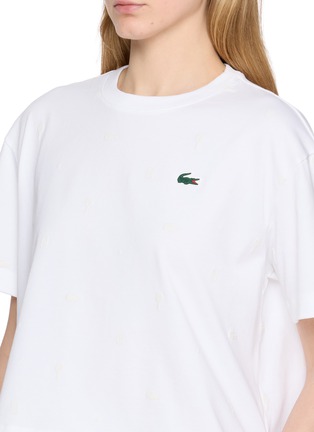  - LACOSTE SPORT - Logo Embroidered Cotton T-shirt