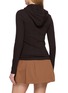 Back View - Click To Enlarge - LACOSTE SPORT - Hooded Long Sleeve Rib Knit Top