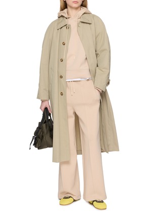 Figure View - Click To Enlarge - LACOSTE SPORT - Logo Embroidered Cotton Blend Hoodie