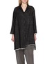 Y'S Sheer Layered Chequered 3/4 Sleeve Coat