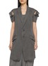 Y'S Cut Out Sleeve Notch Lapel Coat