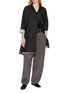 Figure View - Click To Enlarge - Y'S - Two Tuck Wide Leg Pants
