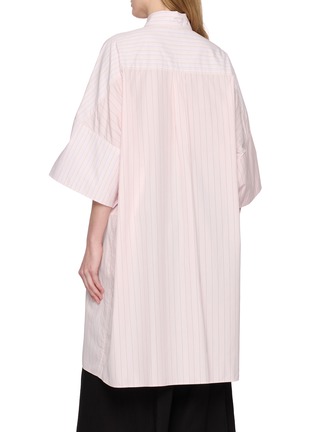 Back View - Click To Enlarge - Y'S - Oversized Colour Block Pinstripe Shirt