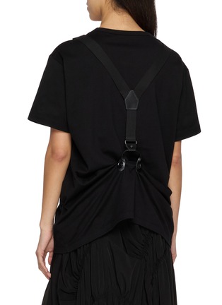 Back View - Click To Enlarge - Y'S - Suspender Strap Back Cotton T-Shirt