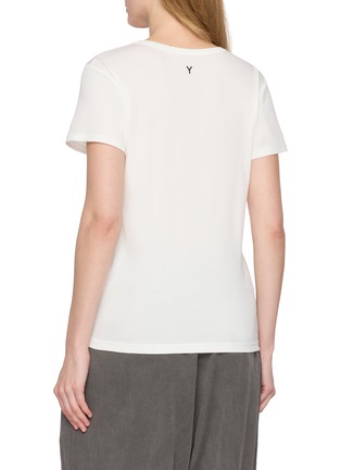 Back View - Click To Enlarge - Y'S - Square Pattern Cotton T-shirt