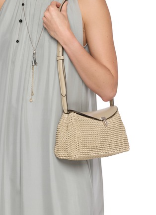 Figure View - Click To Enlarge - TOTEME - T-Lock Woven Leather Clutch