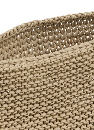 Detail View - Click To Enlarge - TOTEME - Belted Woven Leather Tote Bag