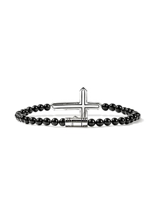 Detail View - Click To Enlarge - JOHN HARDY - Icon 50 Sterling Silver Treated Onyx Beaded Bracelet — Size US