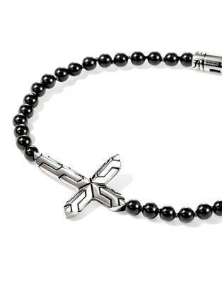 Detail View - Click To Enlarge - JOHN HARDY - Icon 50 Sterling Silver Treated Onyx Beaded Bracelet — Size US
