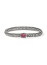 JOHN HARDY Icon Treated Ruby Sterling Silver Small Bracelet — Size UM