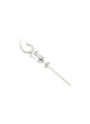 Detail View - Click To Enlarge - MM6 MAISON MARGIELA - Cocktail Stick Silver Plated Brass Earrings