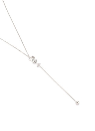 Detail View - Click To Enlarge - MM6 MAISON MARGIELA - Cocktail Stick Pendant Silver Plated Brass Necklace