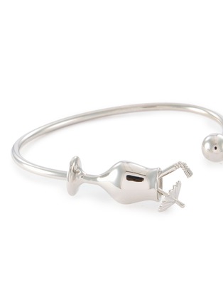 Detail View - Click To Enlarge - MM6 MAISON MARGIELA - Cocktail Stick Silver Plated Brass Cuffs