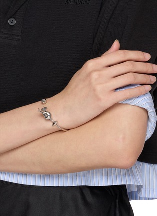 Figure View - Click To Enlarge - MM6 MAISON MARGIELA - Cocktail Stick Silver Plated Brass Cuffs