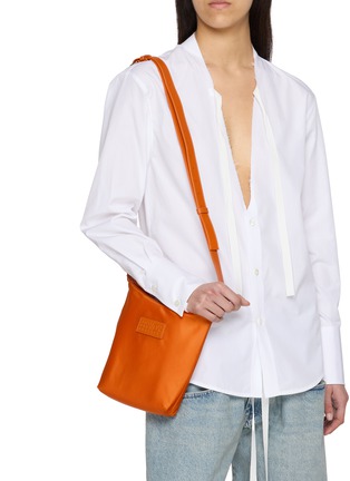 Figure View - Click To Enlarge - MM6 MAISON MARGIELA - Numeric Vertical Nylon Crossbody Bag