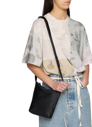 Figure View - Click To Enlarge - MM6 MAISON MARGIELA - Numeric Vertical Nylon Crossbody Bag