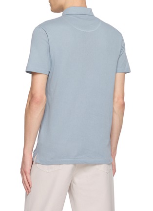 Back View - Click To Enlarge - SUNSPEL - Riviera Supima Cotton Mesh Polo Shirt