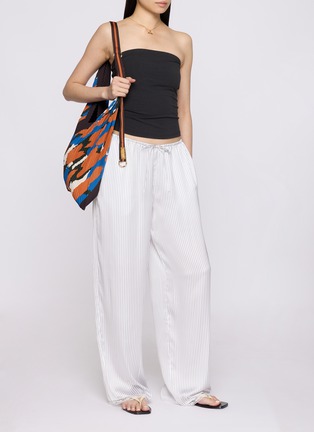 Back View - Click To Enlarge - SKIMS - Woven Shine Lace Pants