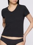 Figure View - Click To Enlarge - SKIMS - Worn In Jersey Baby V-Neck T-Shirt