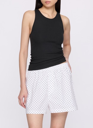 Figure View - Click To Enlarge - SKIMS - Cotton Poplin Sleep Tank And Boxer Set