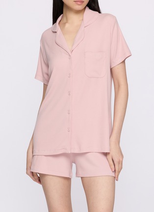 Figure View - Click To Enlarge - SKIMS - Soft Lounge Short Sleep Set