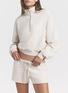 Detail View - Click To Enlarge - SKIMS - Drapey French Terry Half Zip Sweatshirt