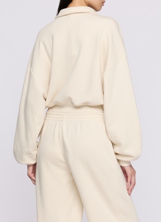Front View - Click To Enlarge - SKIMS - Drapey French Terry Half Zip Sweatshirt