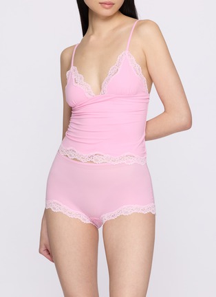 Figure View - Click To Enlarge - SKIMS - Fits Everybody Triangle Cami And Boy Short Set