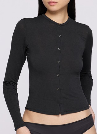 Figure View - Click To Enlarge - SKIMS - Sheer Modal Cardigan