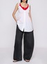Back View - Click To Enlarge - SKIMS - Poplin Apparel Mini Smocked Dress