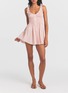 Detail View - Click To Enlarge - SKIMS - Poplin Apparel Mini Smocked Dress