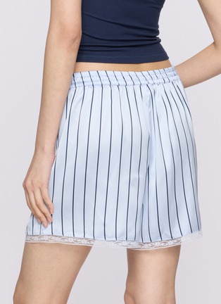 Front View - Click To Enlarge - SKIMS - Woven Shine Lace Boxer
