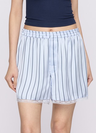 Figure View - Click To Enlarge - SKIMS - Woven Shine Lace Boxer