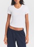 Detail View - Click To Enlarge - SKIMS - Worn In Jersey Baby V-Neck T-Shirt