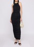 Back View - Click To Enlarge - SKIMS - Cupro Jersey Long Ruched Dress