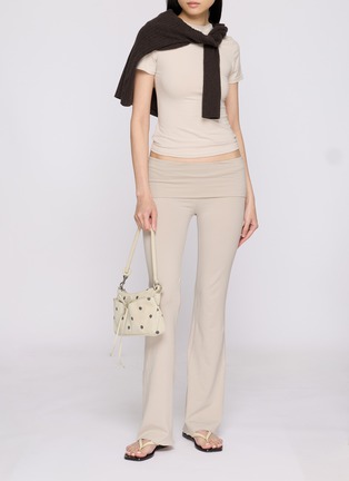 Back View - Click To Enlarge - SKIMS - Cotton Jersey Foldover Pants