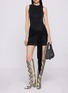 Back View - Click To Enlarge - SKIMS - Cupro Jersey Wrap Mini Dress