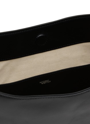 Detail View - Click To Enlarge - NOTHING WRITTEN - Flat Round Leather Shoulder Bag