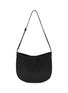 NOTHING WRITTEN Flat Round Leather Shoulder Bag