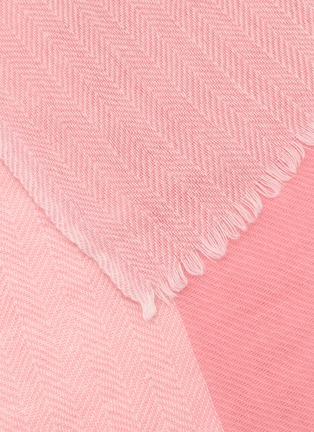 Detail View - Click To Enlarge - LANE'S - Bicolour Herringbone Wool Cashmere Scarf