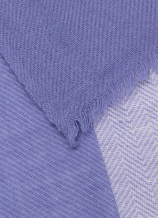 Detail View - Click To Enlarge - LANE'S - Bicolour Herringbone Wool Cashmere Scarf