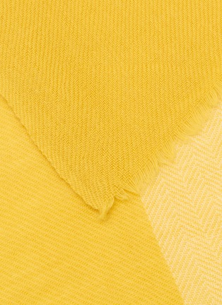 Detail View - Click To Enlarge - LANE'S - Bicolour Herringbone Wool Cashmere Scarf